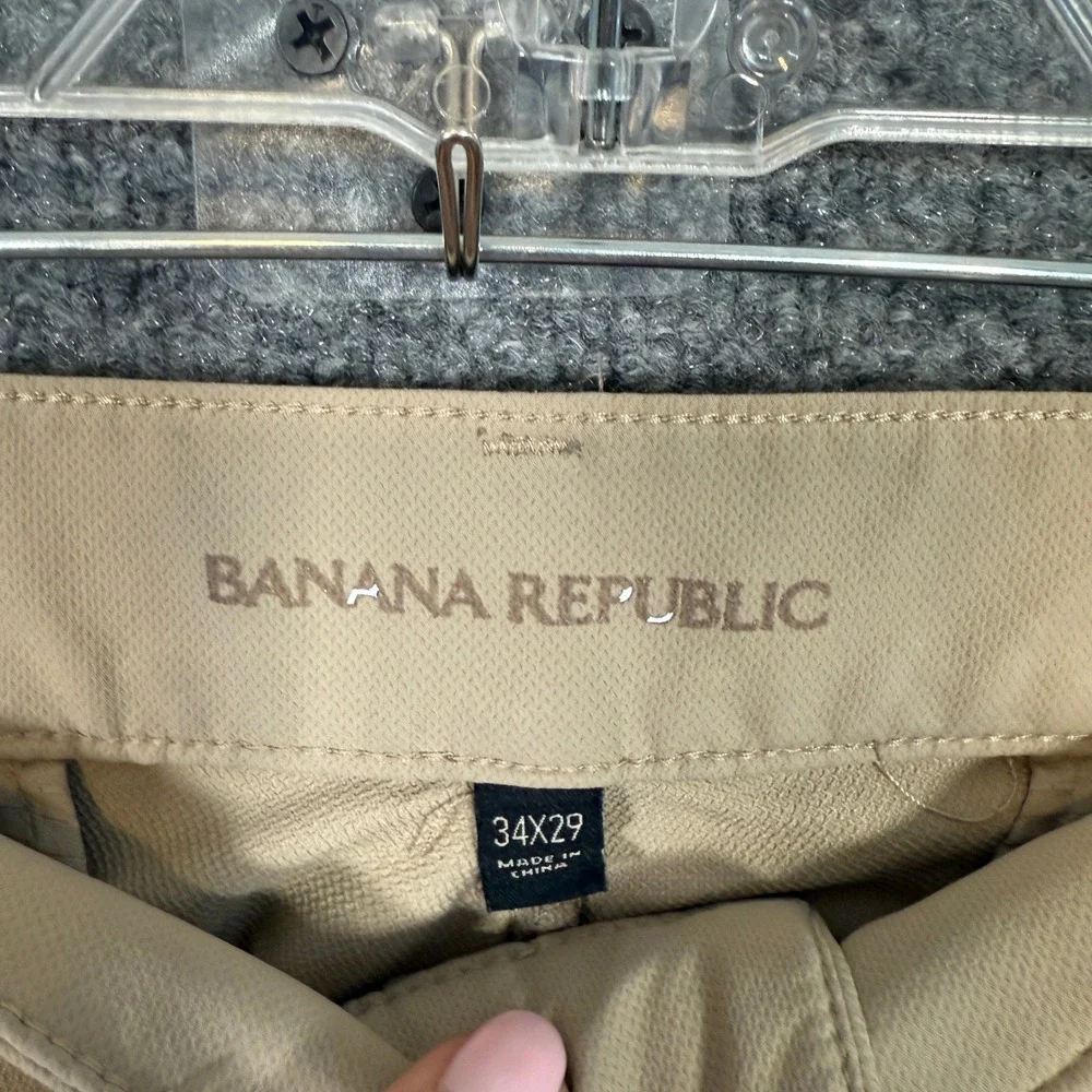 Banana‎ Republic Pants Mens 34x29 Khaki Chinos Performance Stretch Tech Straight